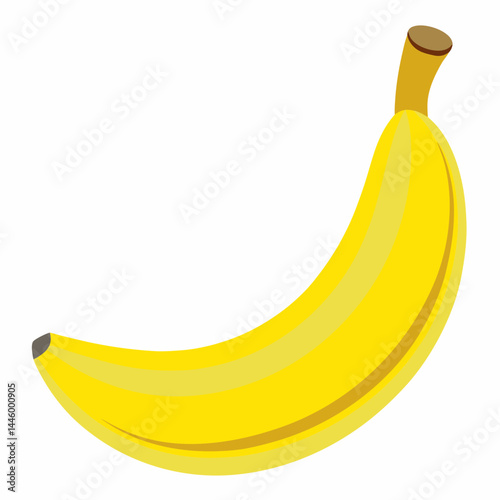 Banana fruit white background 