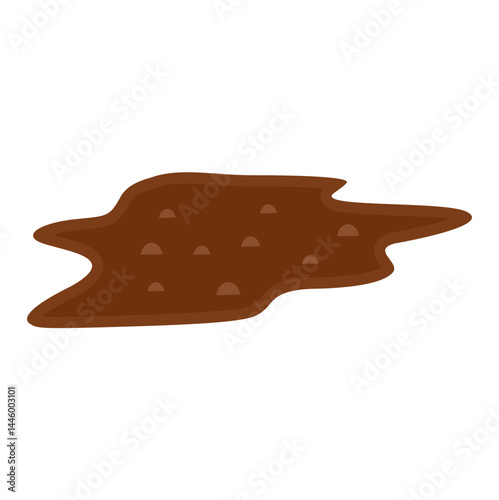 Simple mud puddle vector illustration 