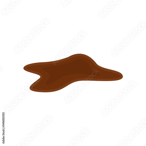 Simple mud puddle vector illustration 