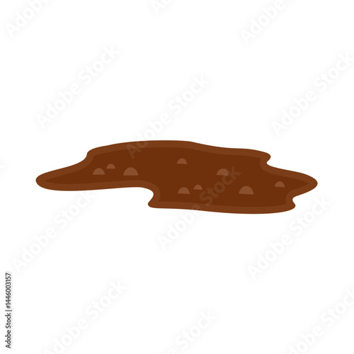 Simple mud puddle vector illustration 