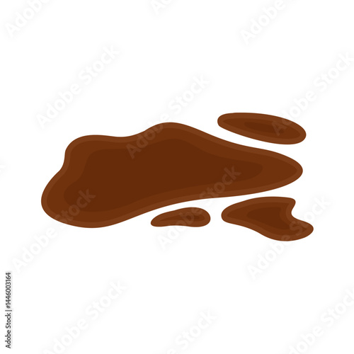 Simple mud puddle vector illustration 