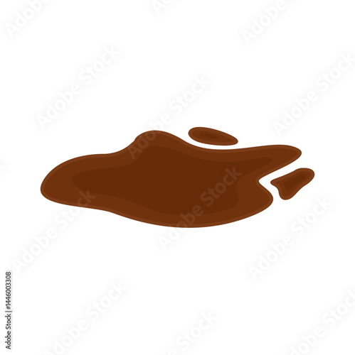 Simple mud puddle vector illustration 