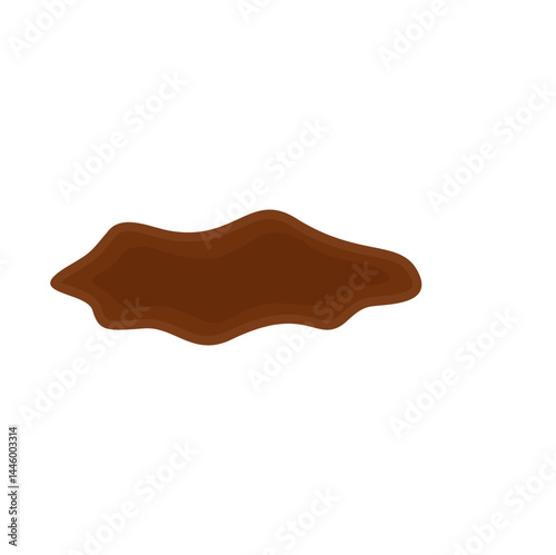 Simple mud puddle vector illustration 