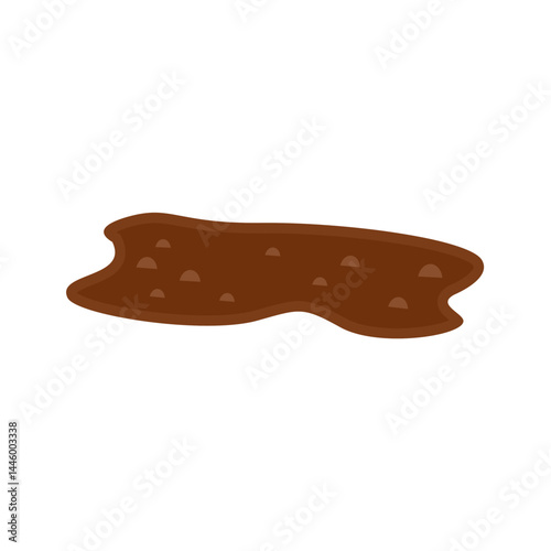 Simple mud puddle vector illustration 