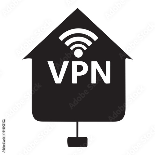VPN Network Icon - Secure Internet Connection and Privacy Protection Symbol. vpn, network, security, privacy, encryption, protection, safe, shield