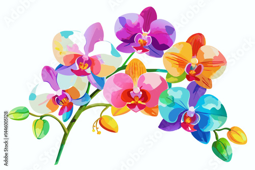 colorful orchid flowers