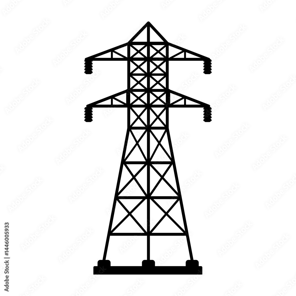 electric tower icon symbol illustration