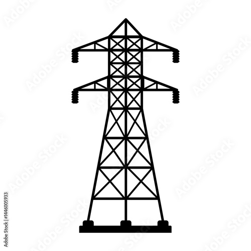 electric tower icon symbol illustration