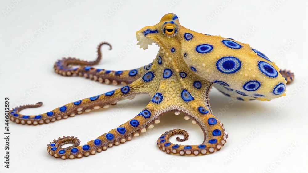 Obraz premium Blue-Ringed Octopus on studio background 