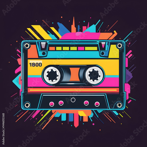 retro music background