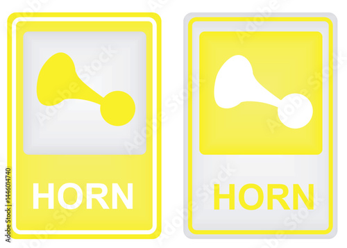 Car horn sign. vector illustration