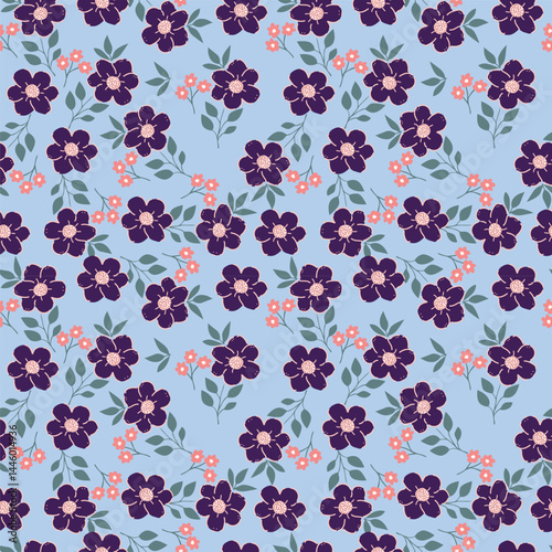 Wallpaper Mural seamless floral pattern Torontodigital.ca