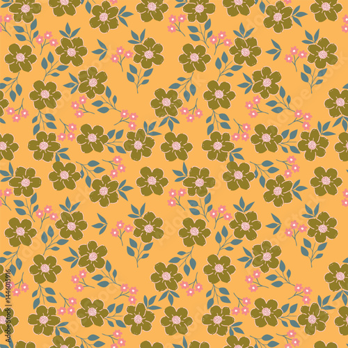 Seamless watercolor floral pattern design