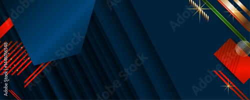 Abstract gold background luxury dark deep noble blue and golden line template premium vector