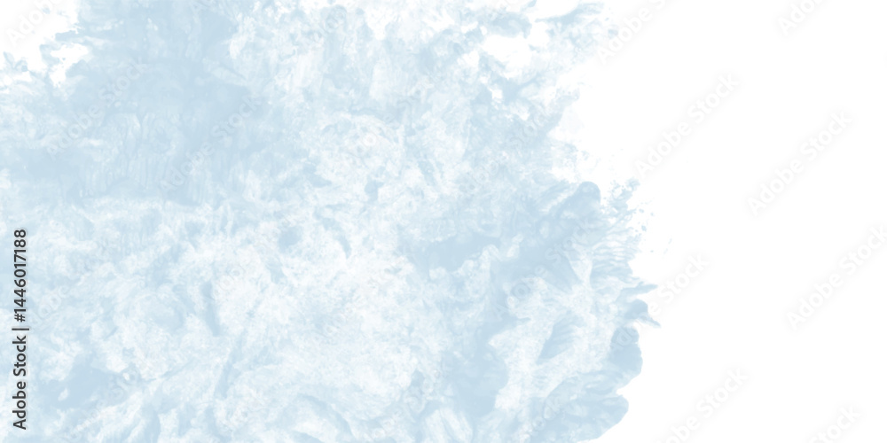 Fototapeta premium Grunge-style watercolor backdrop in sky blue with layered paint textures and faded borders