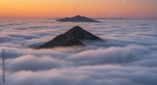 sunset over the mountains