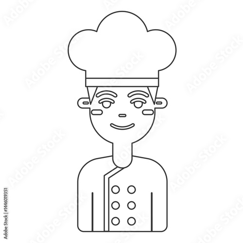 Smiling male chef. Vector