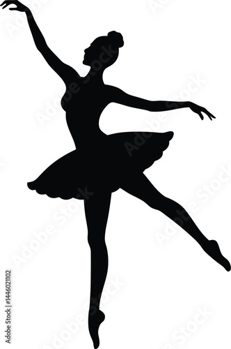 silhouette of a ballet dancer mid pirouette 