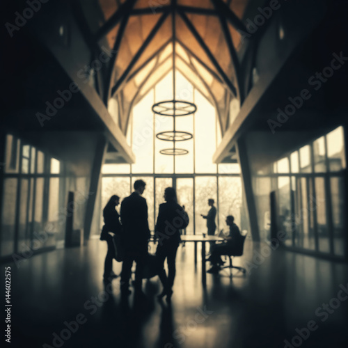 Obraz na płótnie modern meeting room with professional team collaborating w salonie
