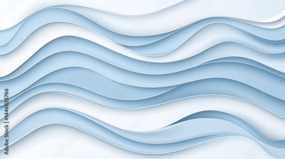Obraz premium Abstract Blue And White Wave Pattern Design