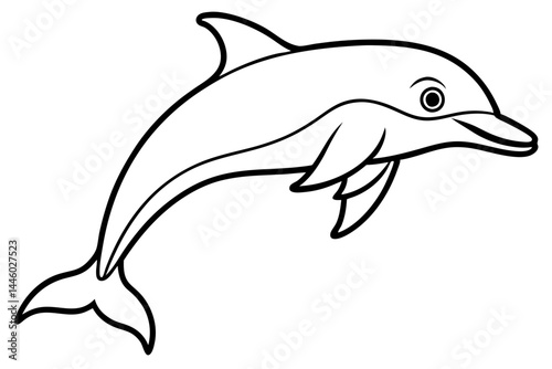 Graceful Dolphin Line Design