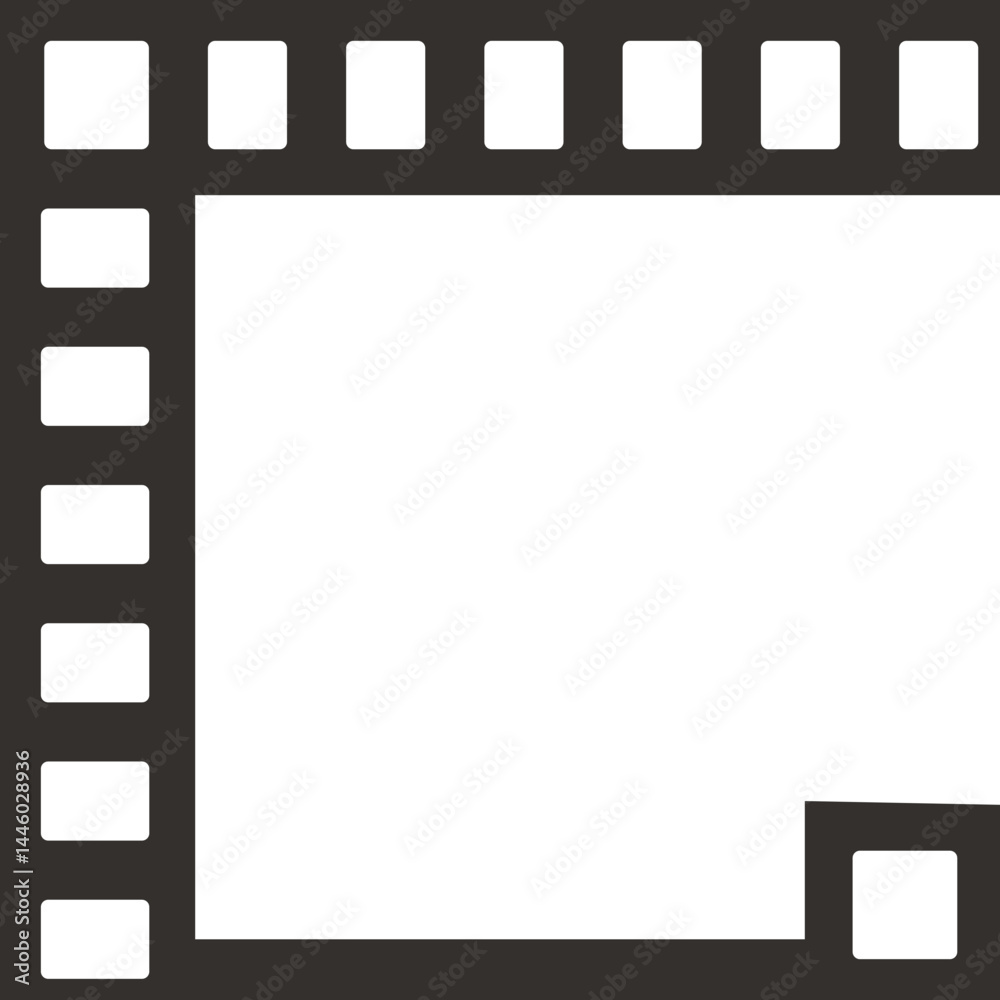 Repeatable film strip element for creating corner patterns. Repeatable film strip element for creating corner patterns.