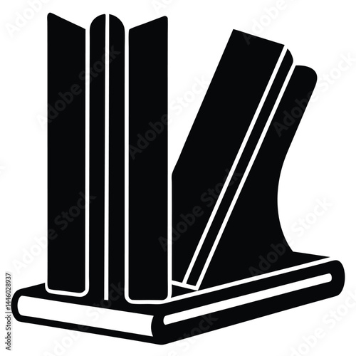librarian element isolated bookends on white background