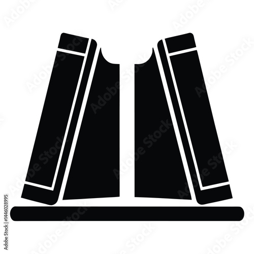 librarian element isolated bookends on white background