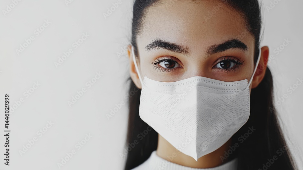 Woman Wearing Protective Mask - A Time of Reflection