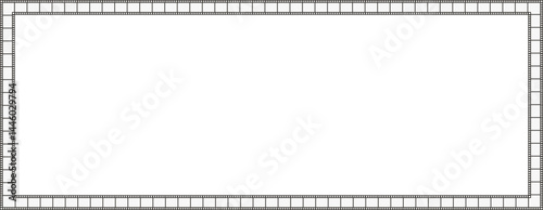 Rectangular frame made of film strips.