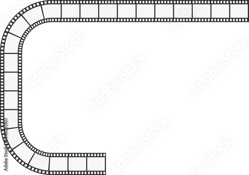  Squared shape with rounded corners movie film tape path