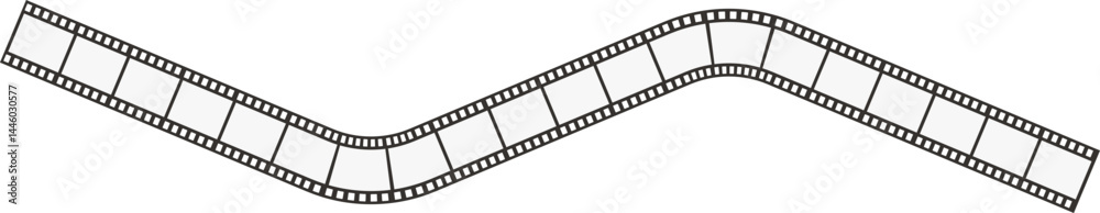 Fototapeta premium Film strip with a zigzag pattern and rounded corners.