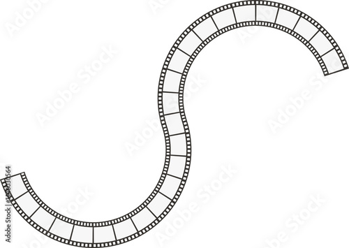 Film strip with a wavy line.