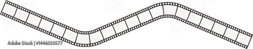 Film strip with a zigzag pattern and rounded corners.