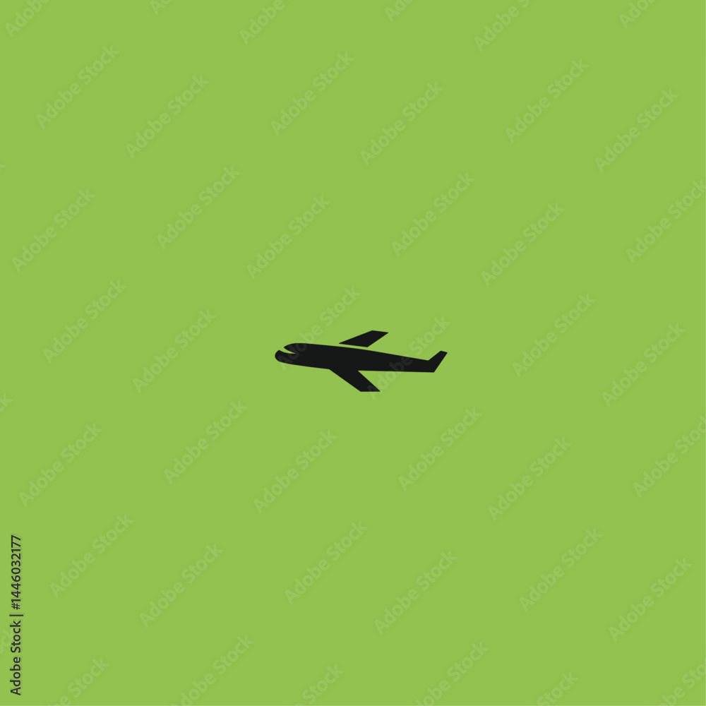 Fototapeta premium Airplane icon logo flat vector design