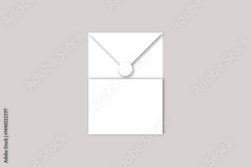 Square Card and Envelope Mockup