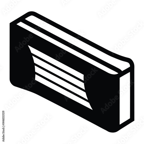 librarian element isolated library card on white background
