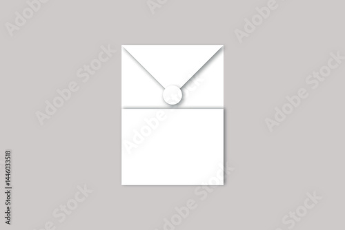 Square Card and Envelope Mockup
