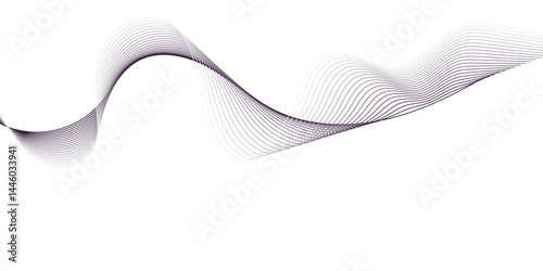  "Create a vector illustration of a black and white twisted ribbon-like wave. The design should feature smooth, overlapping transparent layers with a slight 3D effect. The background must be plain whi