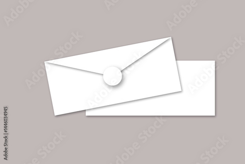 Square Card and Envelope Mockup