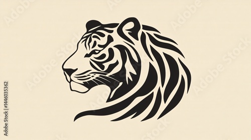 Wallpaper Mural Mexican Style Tiger Silhouette Logo Design for Professional Projects Torontodigital.ca