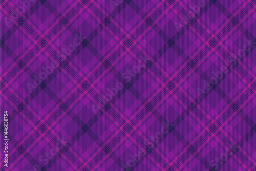 Elegant purple and pink diagonal plaid pattern.  Perfect for textile design, website backgrounds, or fashion projects. This richly textured image evokes feelings of sophistication and warmth.
