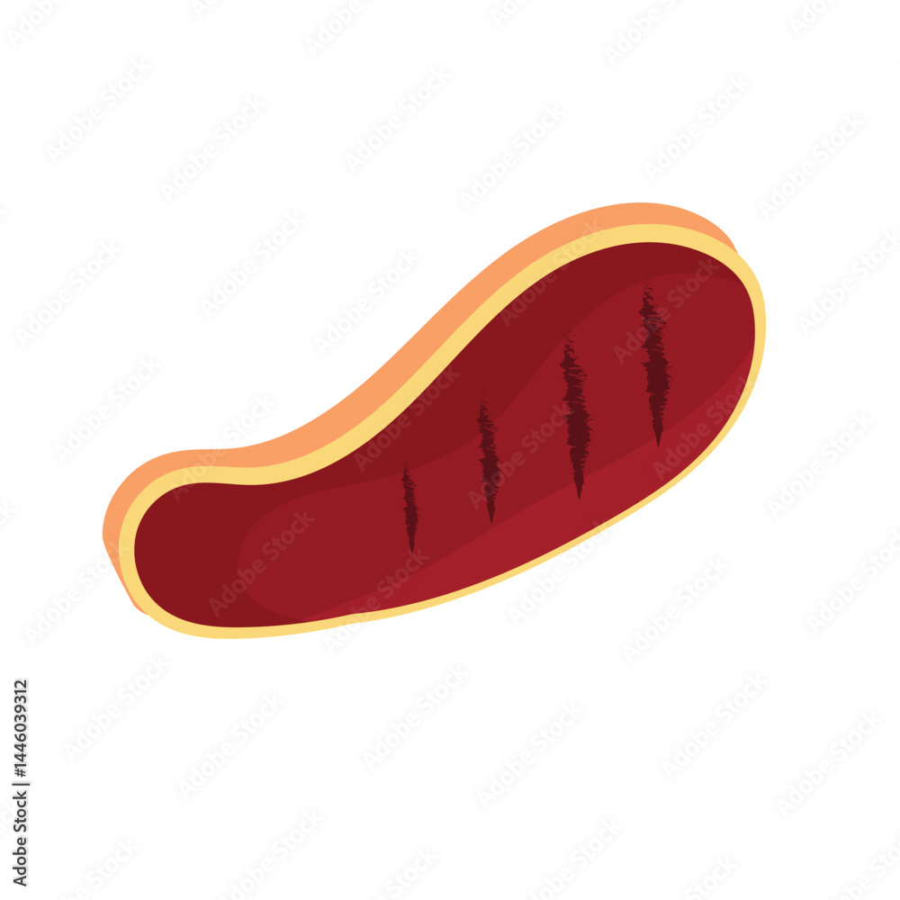 Raw steak with texture. Vector Raw steak with texture. Vector