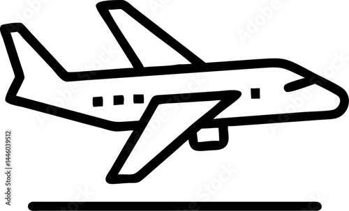 plane on white background