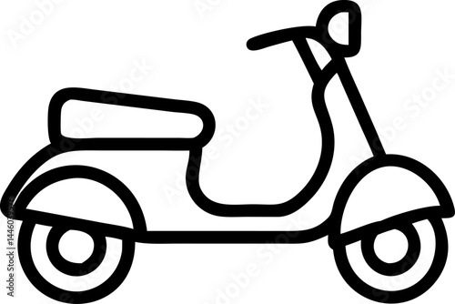 retro scooter vector illustration