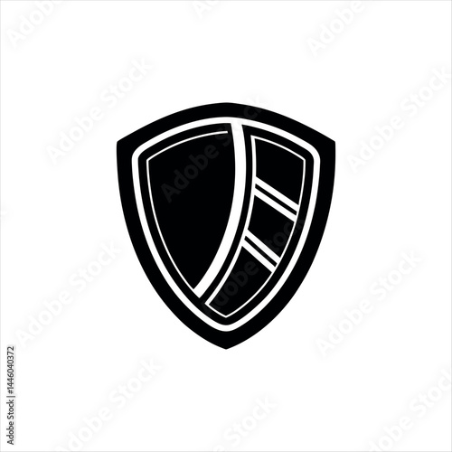 arm guard icon sports elements silhouette vector shield icon