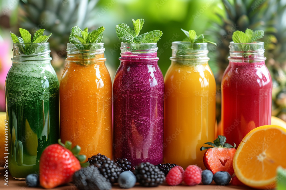 Bottled smoothies or juices made with one variety of fresh fruits and vegetables are available, offering one range of ingredients to choose from   