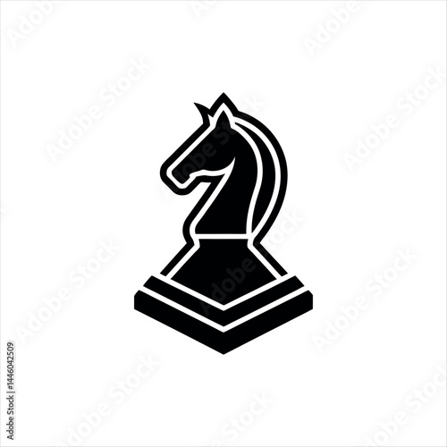 chess board icon sports elements silhouette design chess knight chess