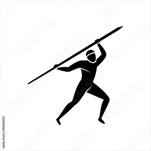 javelin icon sports elements silhouette