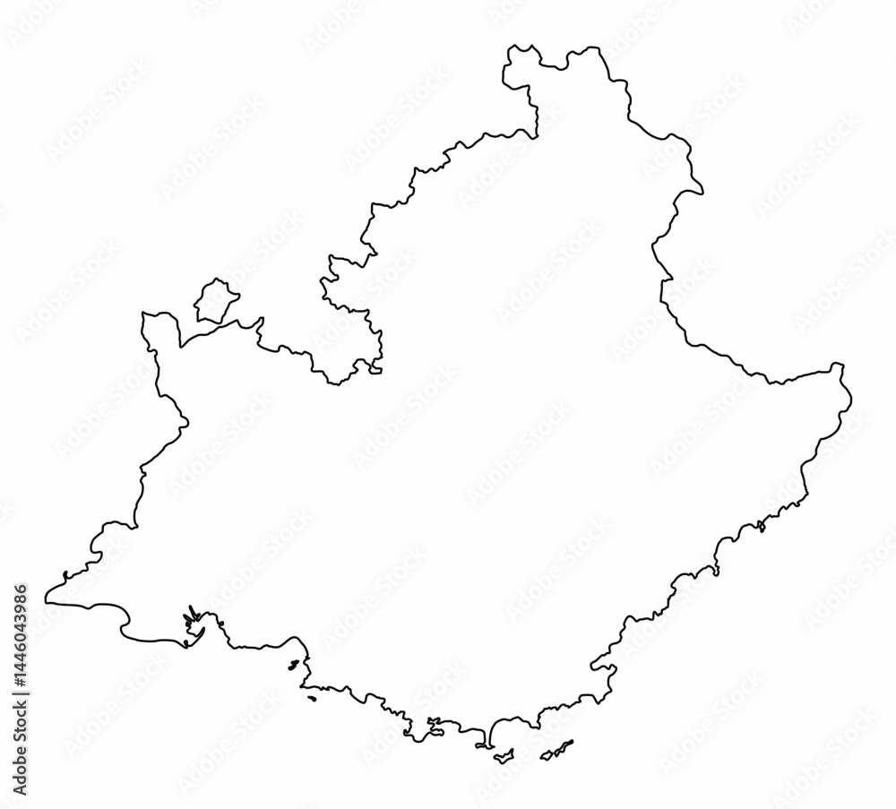 Provence-Alpes-Cote dAzur outline map